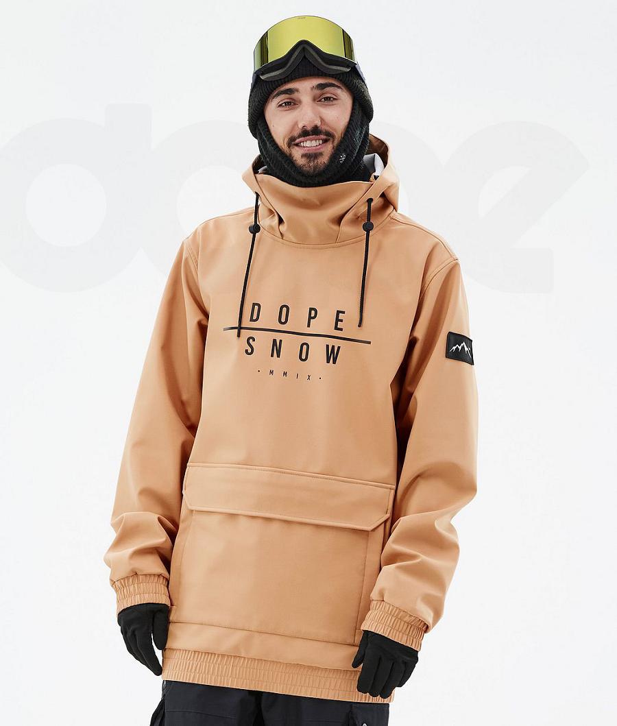 Khaki Men\'s Dope Wylie Snowboard Jackets | NZ_D1436