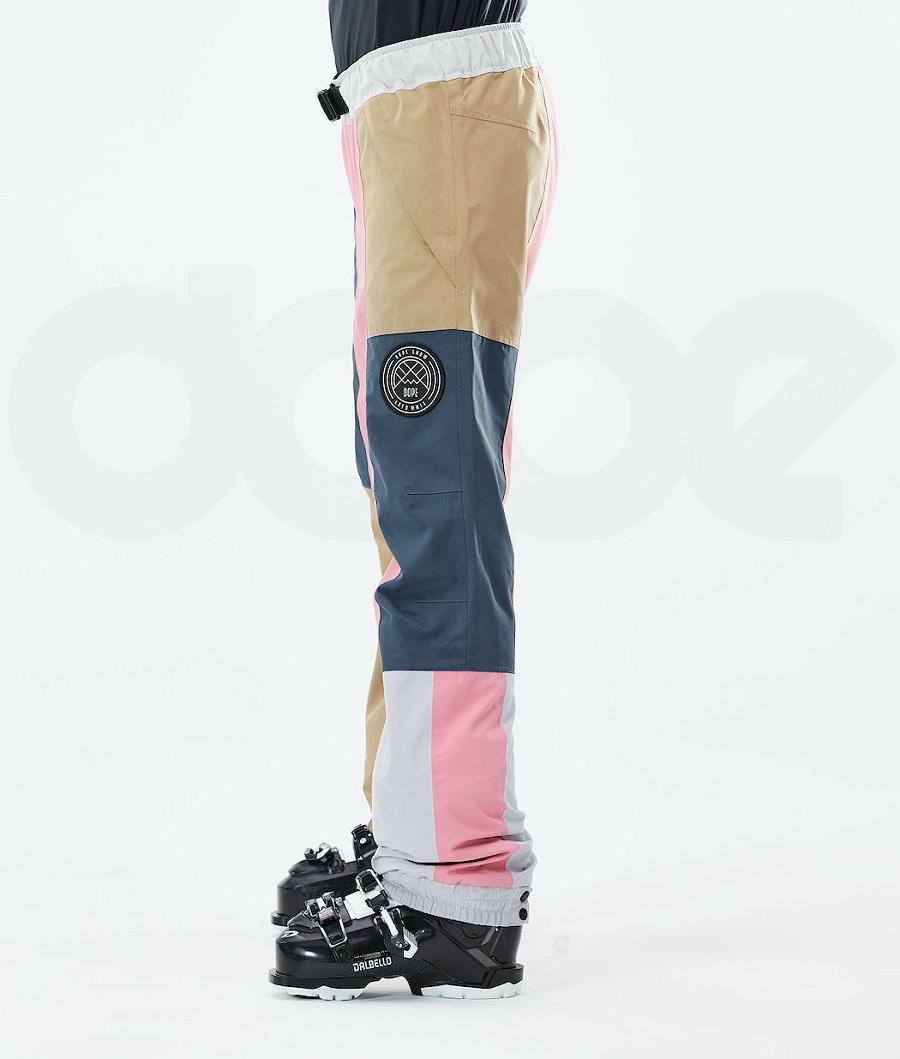 Khaki Women's Dope Blizzard LE W Ski Pants | NZ_D2257
