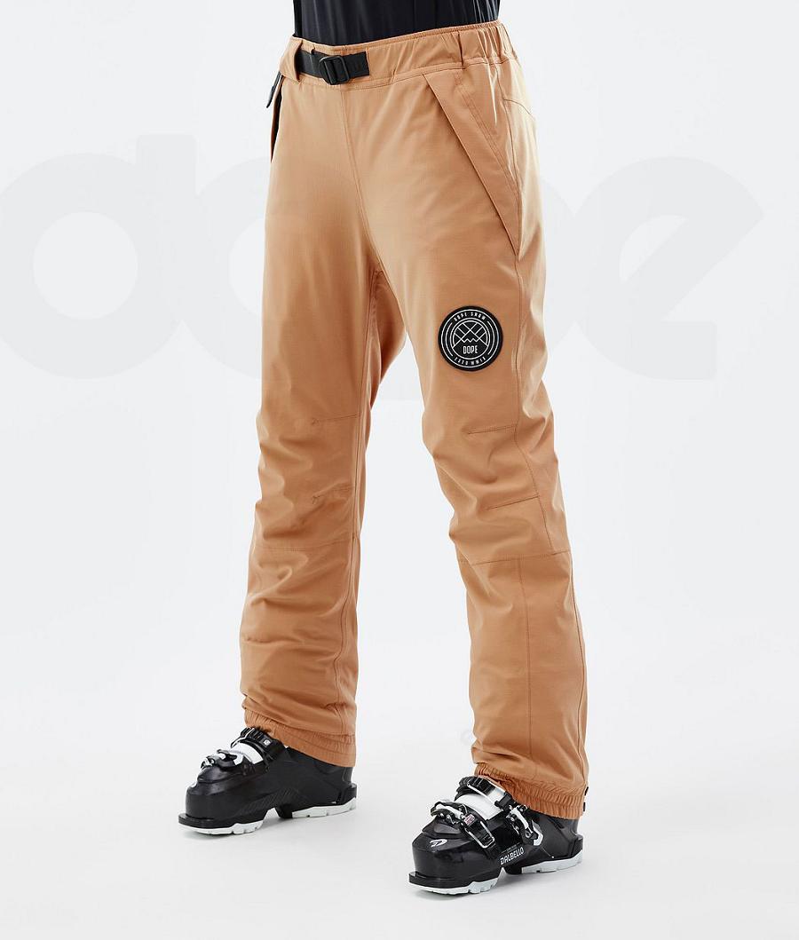 Khaki Women\'s Dope Blizzard W Ski Pants | NZ_D2260