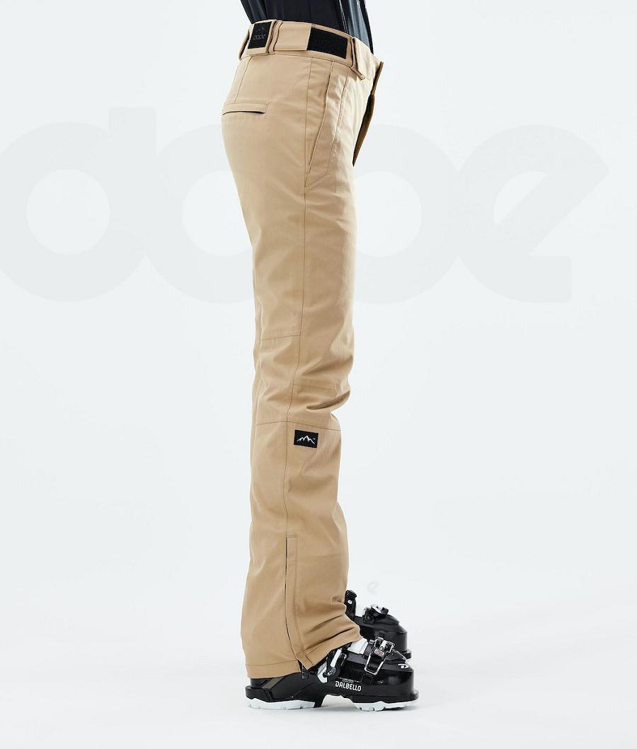 Khaki Women's Dope Con W 2021 Ski Pants | NZ_D2375