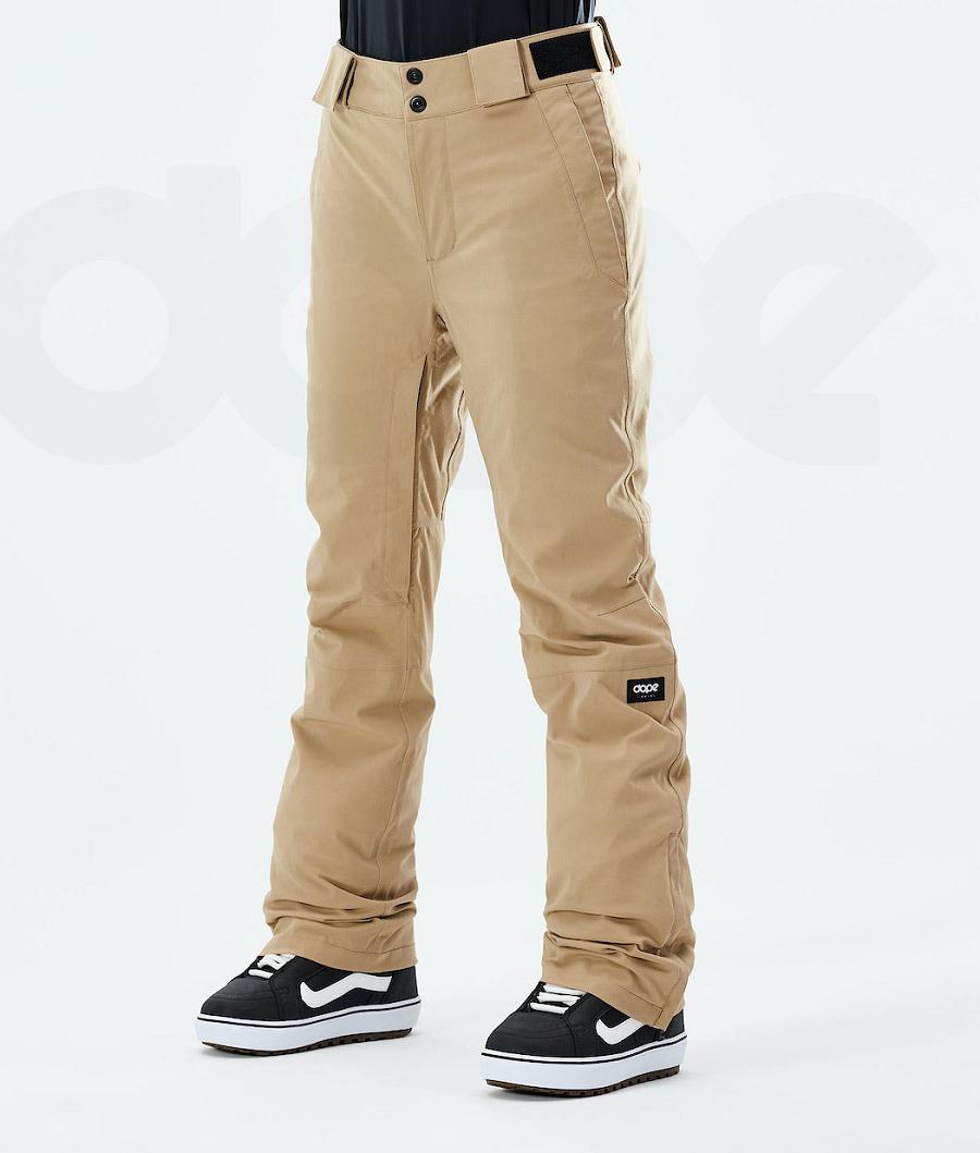 Khaki Women\'s Dope Con W 2021 Snowboard Pants | NZ_D1493