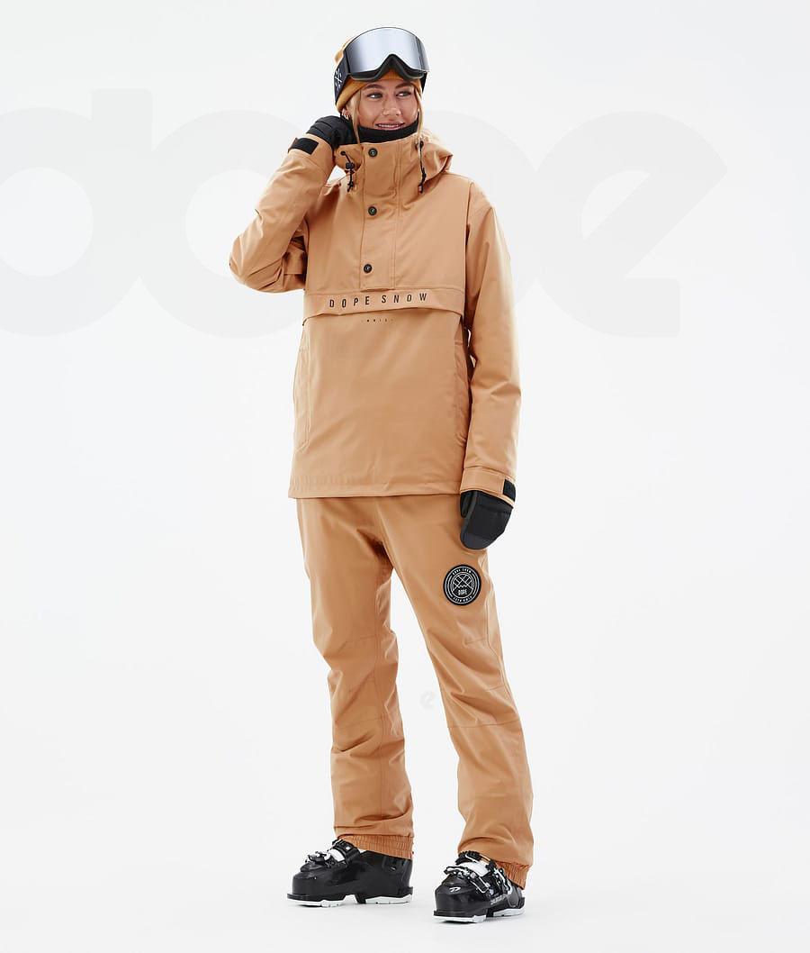 Khaki Women's Dope Legacy W Ski Jackets | NZ_D2283