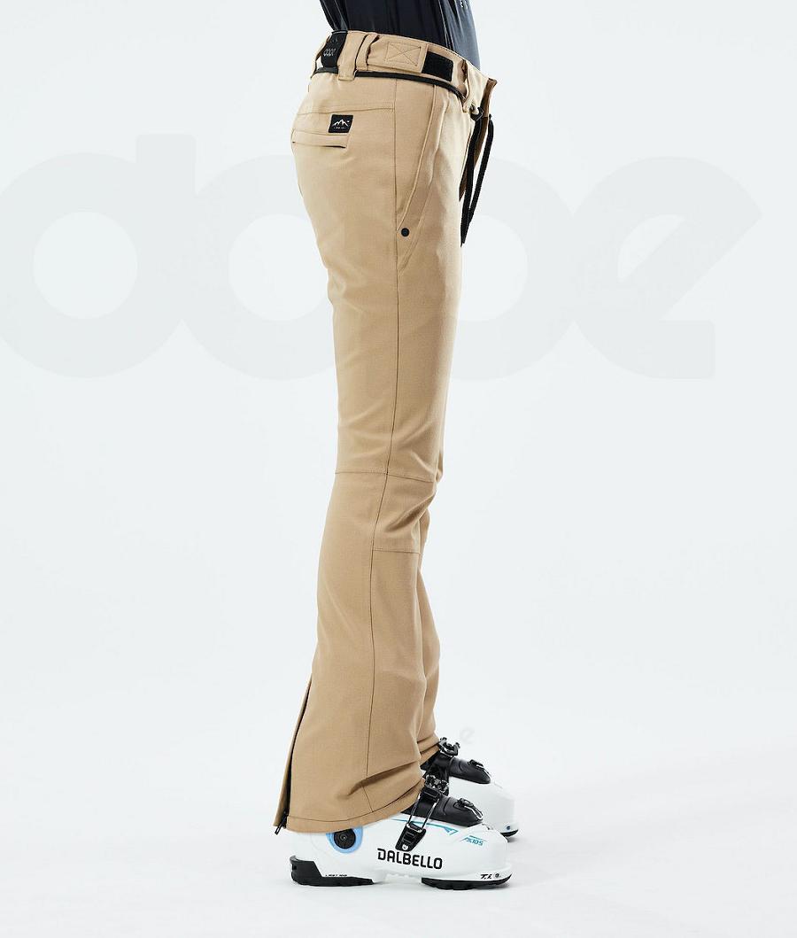 Khaki Women's Dope Tigress W 2021 Ski Pants | NZ_D1009
