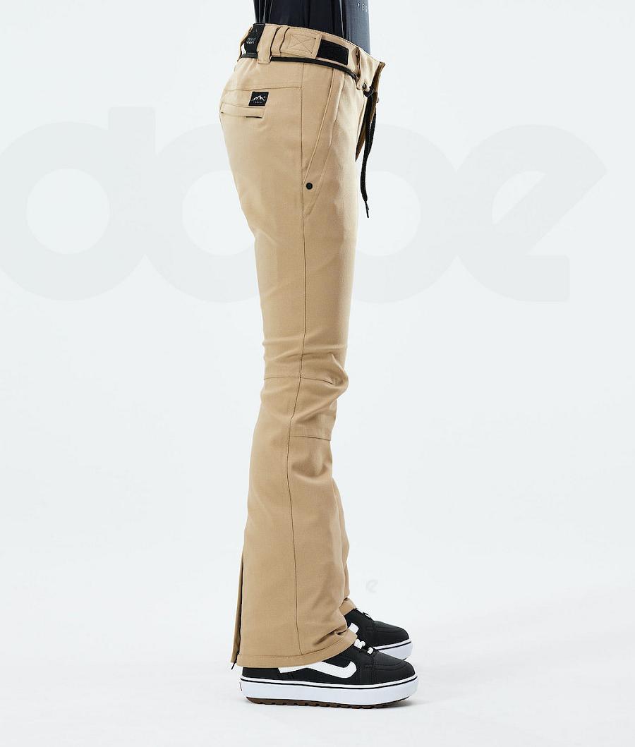 Khaki Women's Dope Tigress W 2021 Snowboard Pants | NZ_D1933