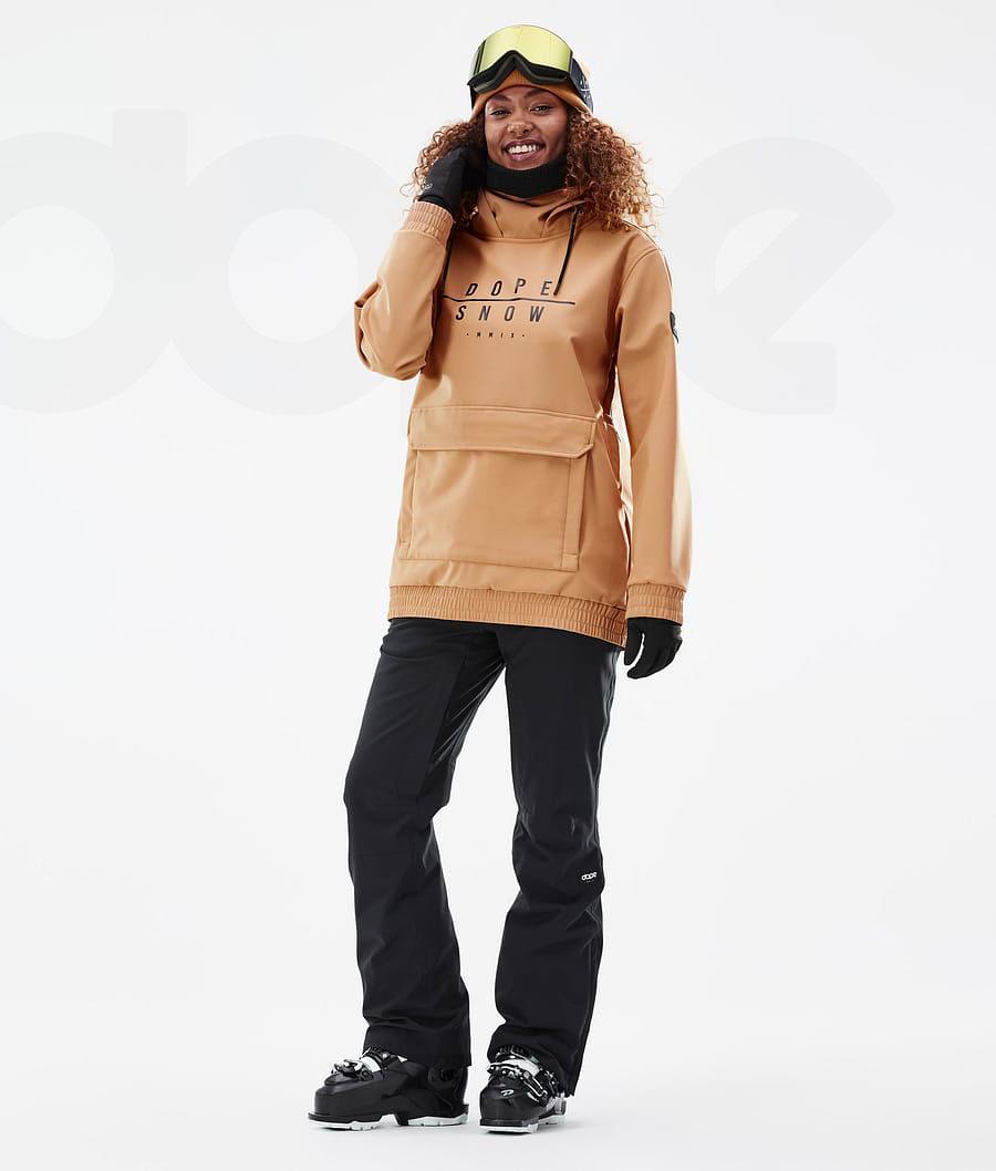Khaki Women's Dope Wylie W Ski Jackets | NZ_D1235