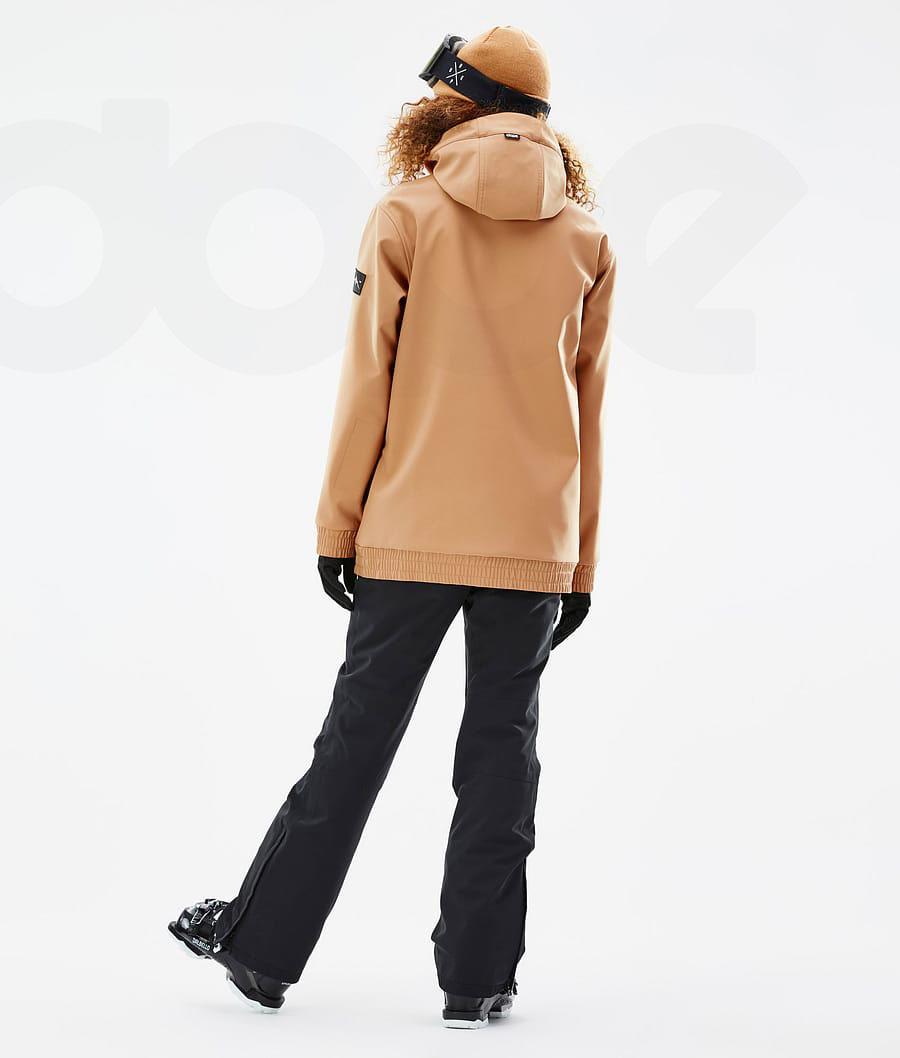 Khaki Women's Dope Wylie W Ski Jackets | NZ_D1235