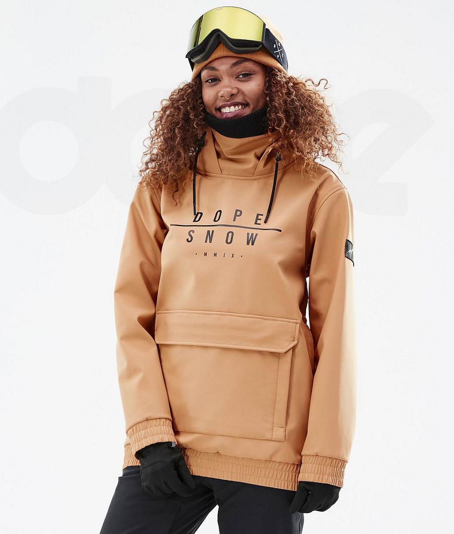 Khaki Women\'s Dope Wylie W Snowboard Jackets | NZ_D1586