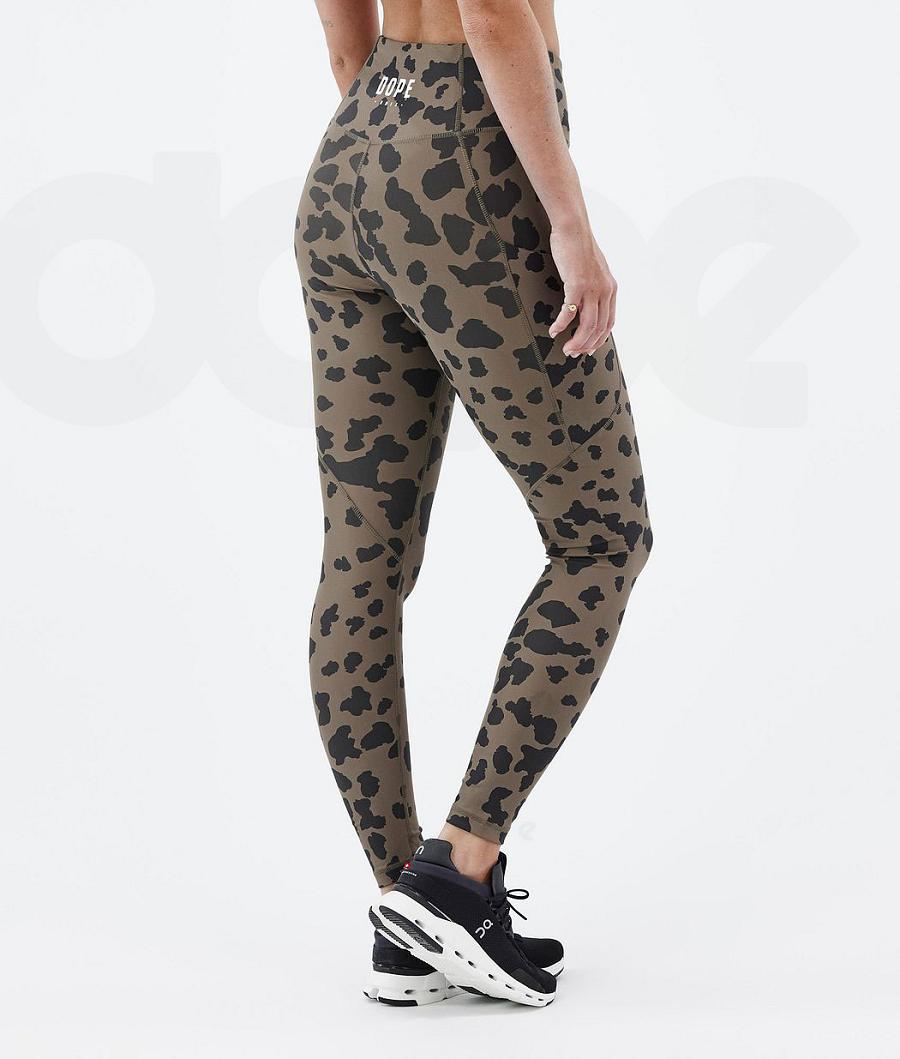 Leopard Women's Dope Lofty Tech Leggings | NZ_D1266
