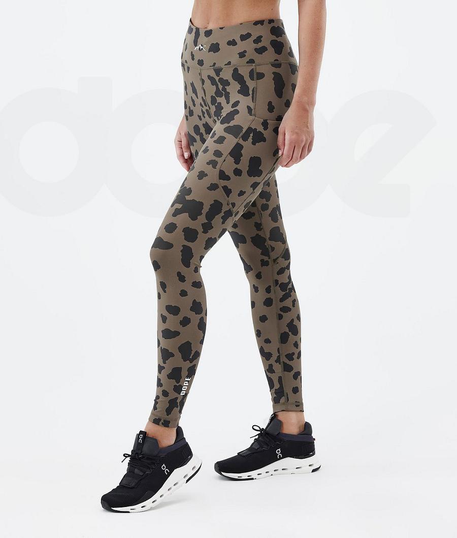 Leopard Women\'s Dope Lofty Tech Leggings | NZ_D1266