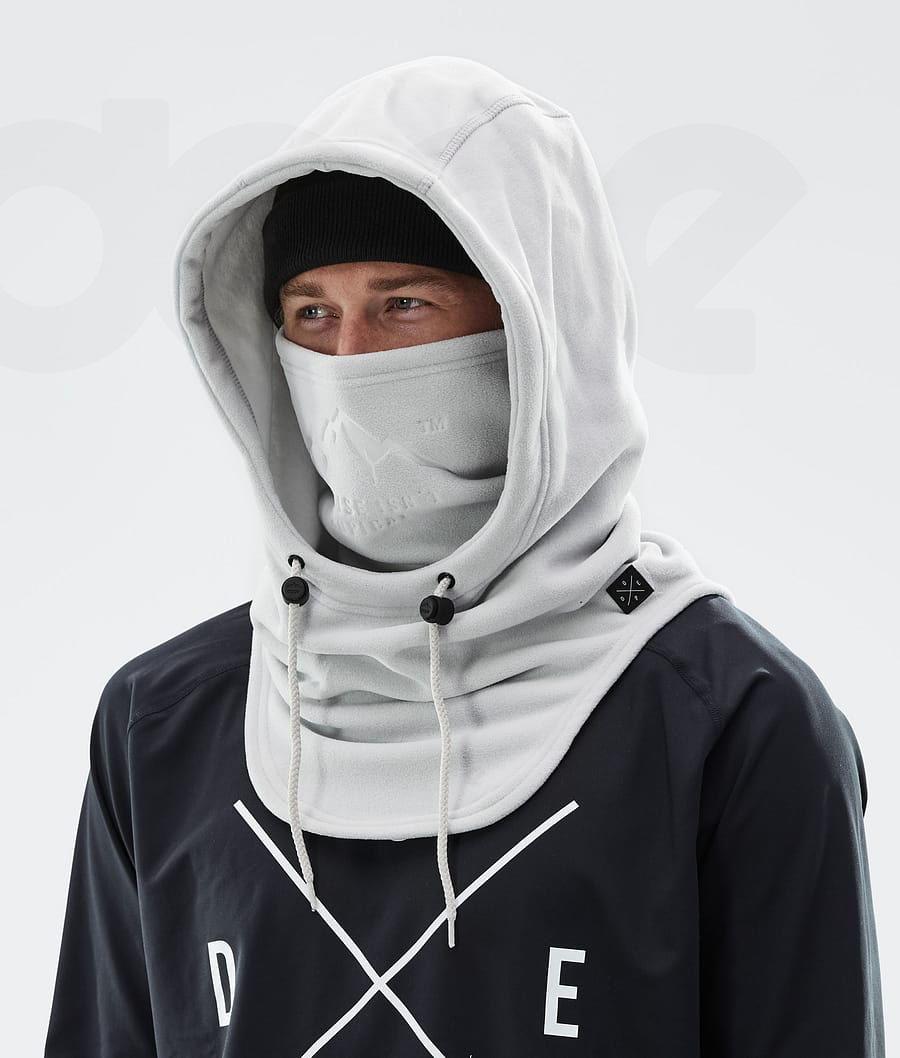 Light Grey Men's Dope Cozy Hood II Facemasks | NZ_D1329