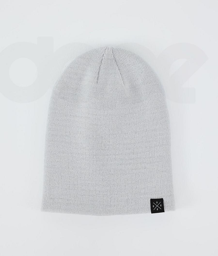Light Grey Men's Dope Solitude Beanies | NZ_D2134