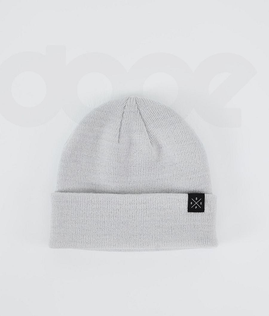 Light Grey Men\'s Dope Solitude Beanies | NZ_D2134