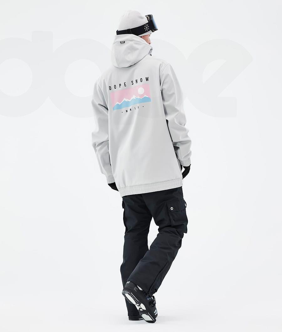 Light Grey Men's Dope Yeti Ski Jackets | NZ_D1441