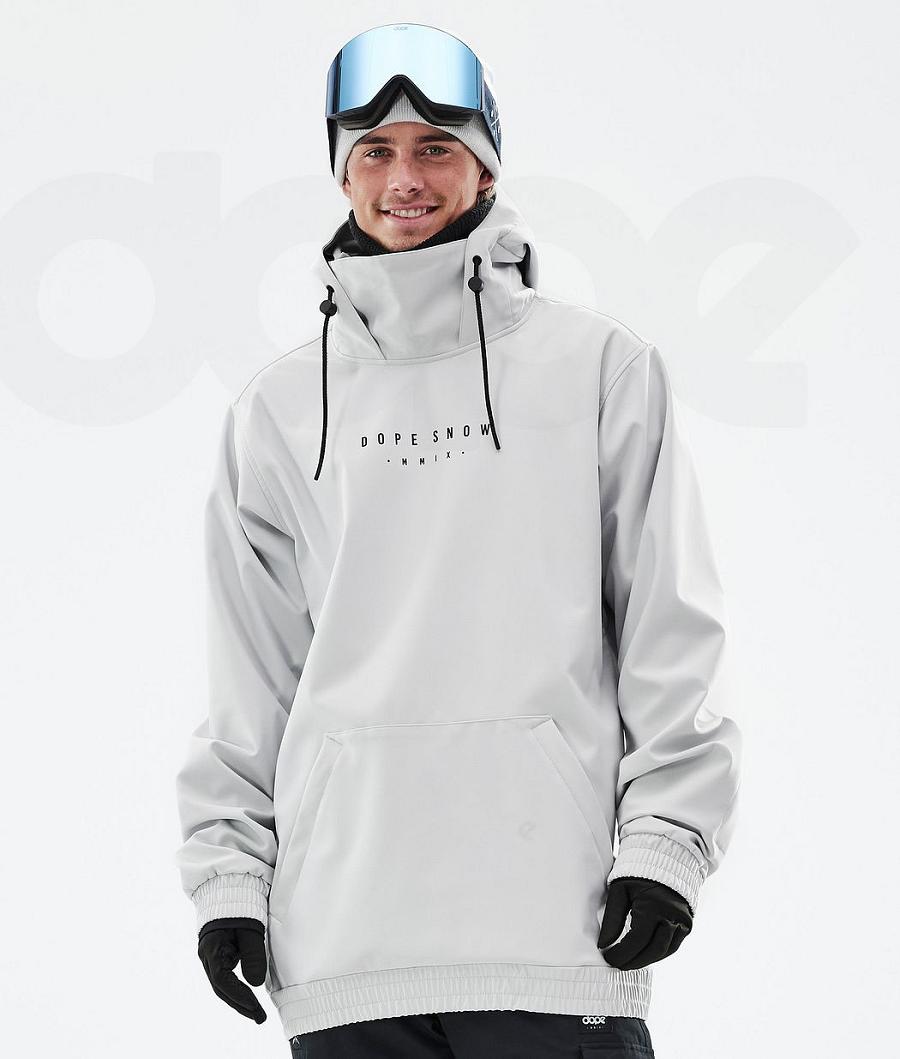 Light Grey Men's Dope Yeti Snowboard Jackets | NZ_D2381