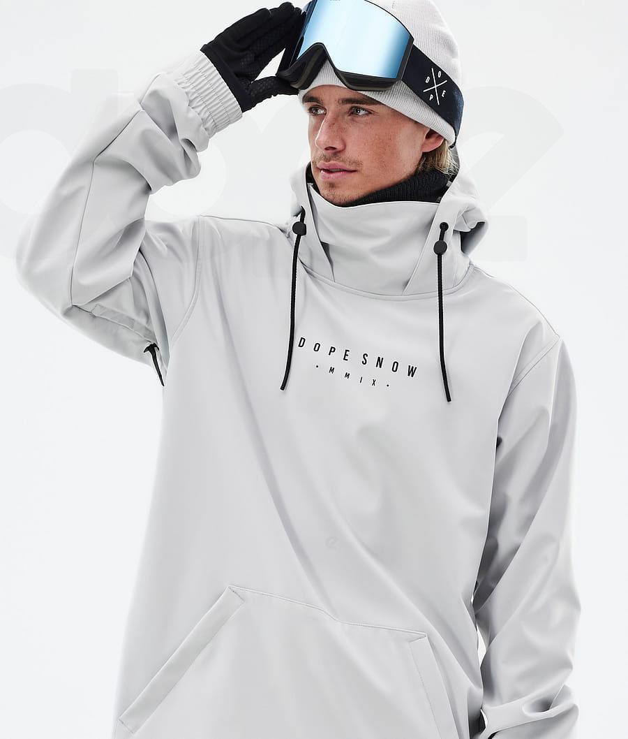 Light Grey Men's Dope Yeti Snowboard Jackets | NZ_D2381