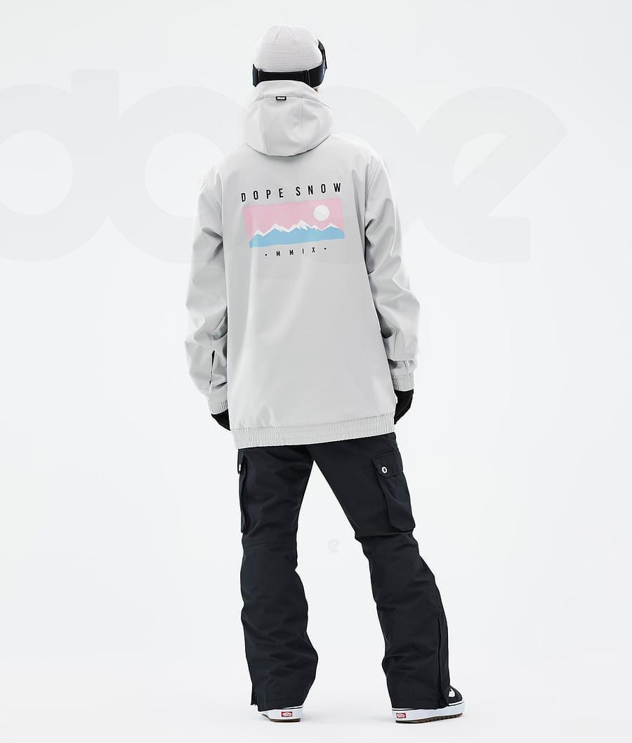 Light Grey Men's Dope Yeti Snowboard Jackets | NZ_D2381