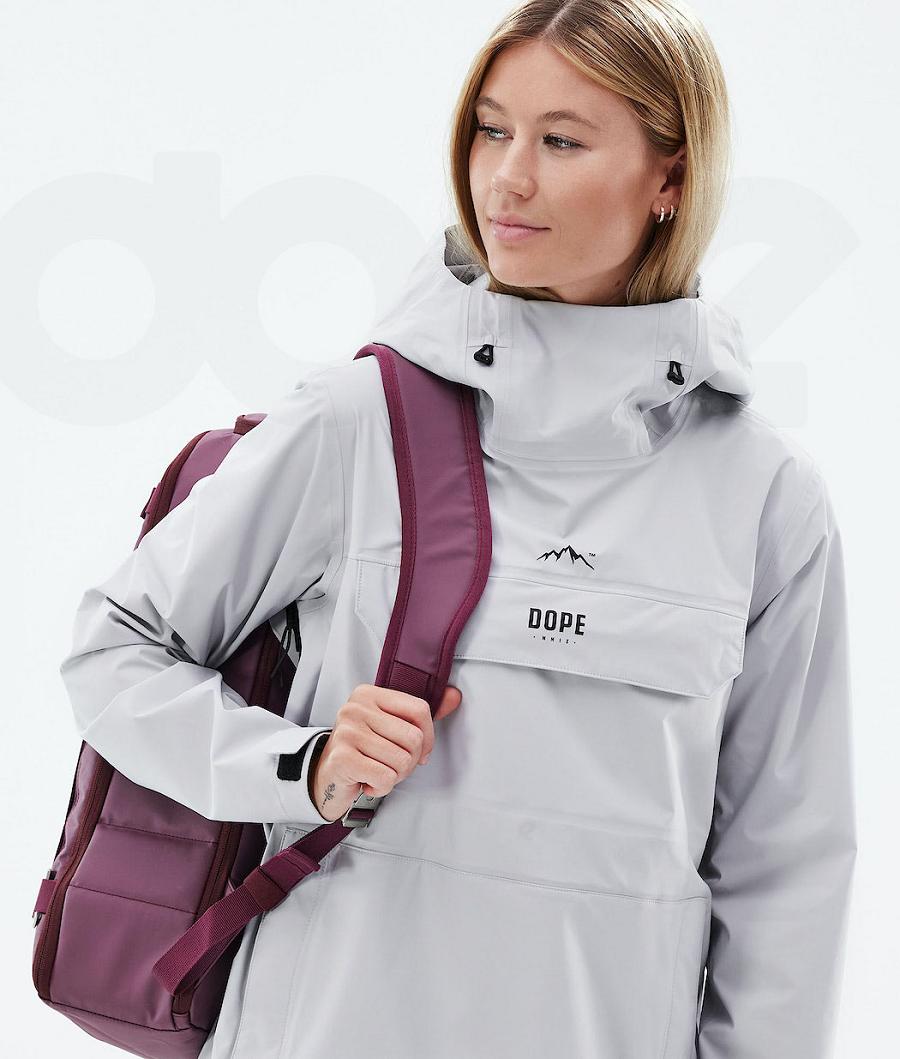 Light Grey Women's Dope Downpour W Outdoor Jackets | NZ_D1574
