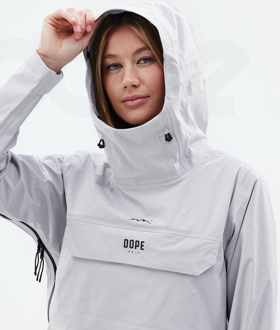 Light Grey Women's Dope Downpour W Outdoor Jackets | NZ_D1574