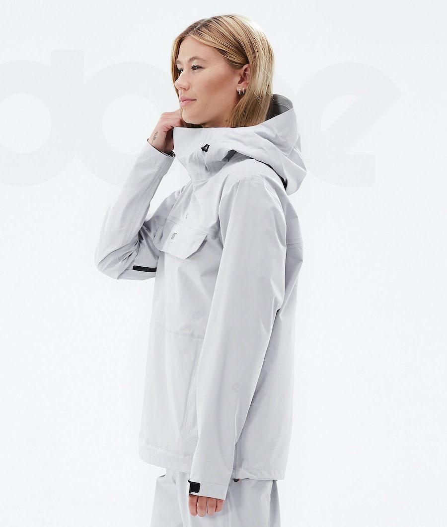 Light Grey Women's Dope Downpour W Outdoor Jackets | NZ_D1574