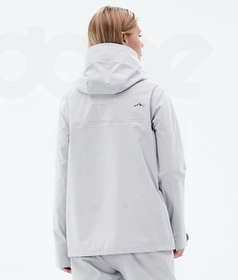 Light Grey Women's Dope Downpour W Outdoor Jackets | NZ_D1574