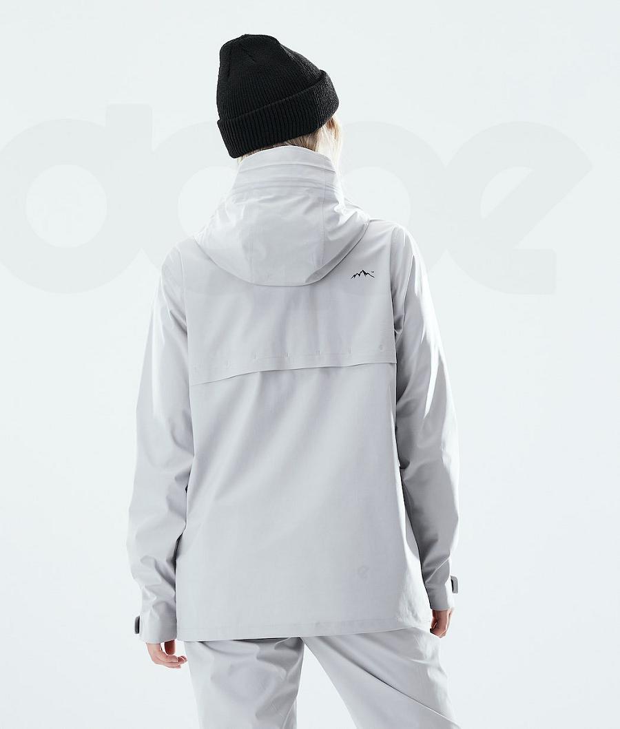 Light Grey Women's Dope Drizzard W Outdoor Jackets | NZ_D2522