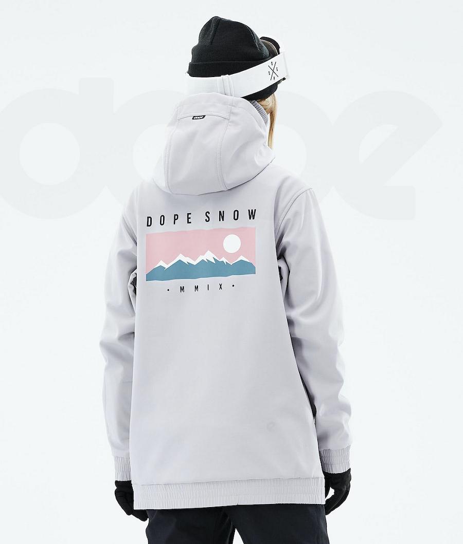 Light Grey Women\'s Dope Yeti W 2021 Snowboard Jackets | NZ_D1769