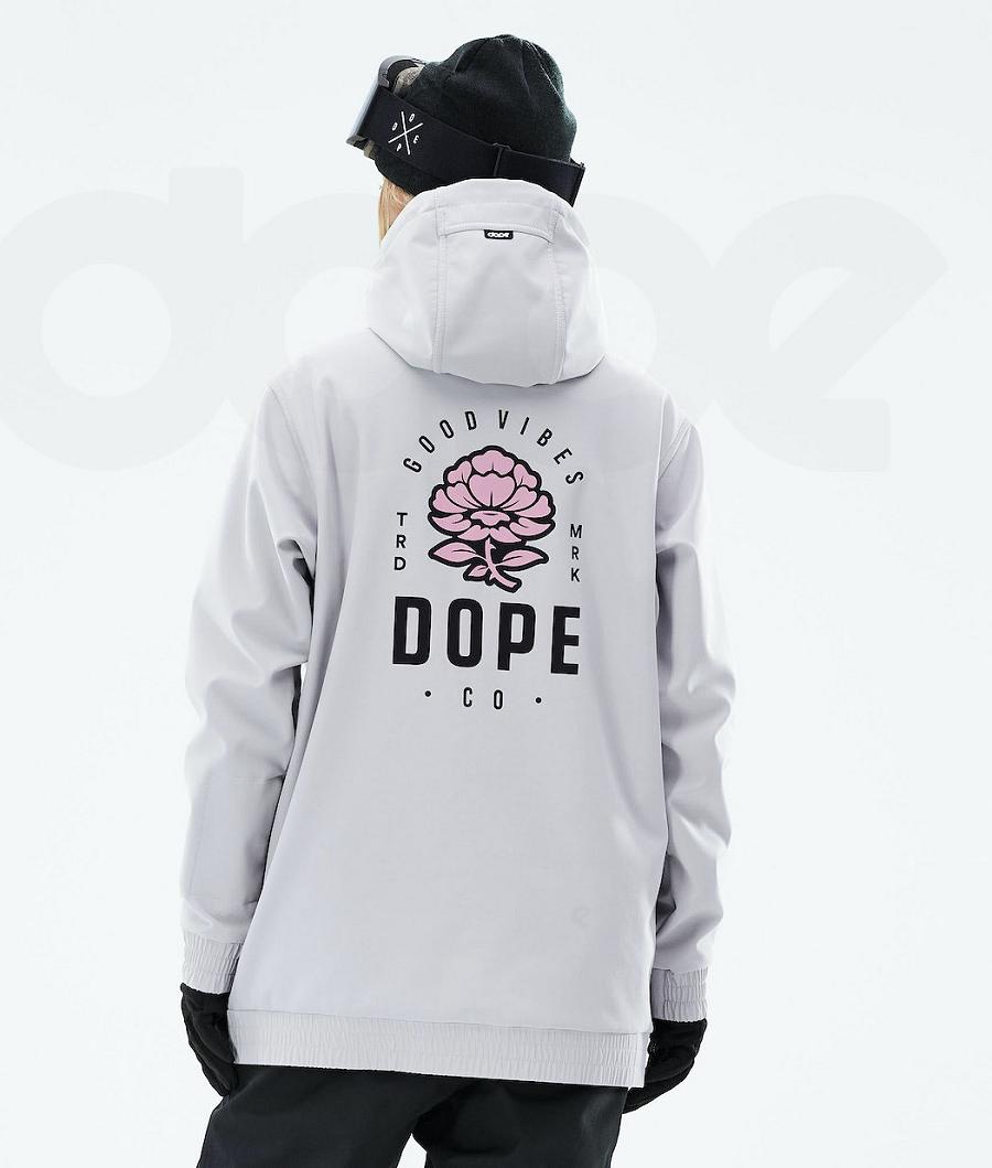 Light Grey Women\'s Dope Yeti W 2021 Snowboard Jackets | NZ_D2201