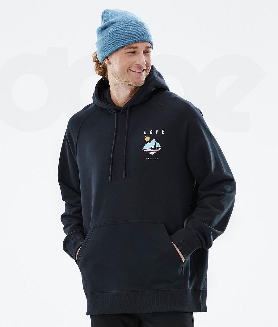 Navy Men's Dope Common Hoodies | NZ_D2047