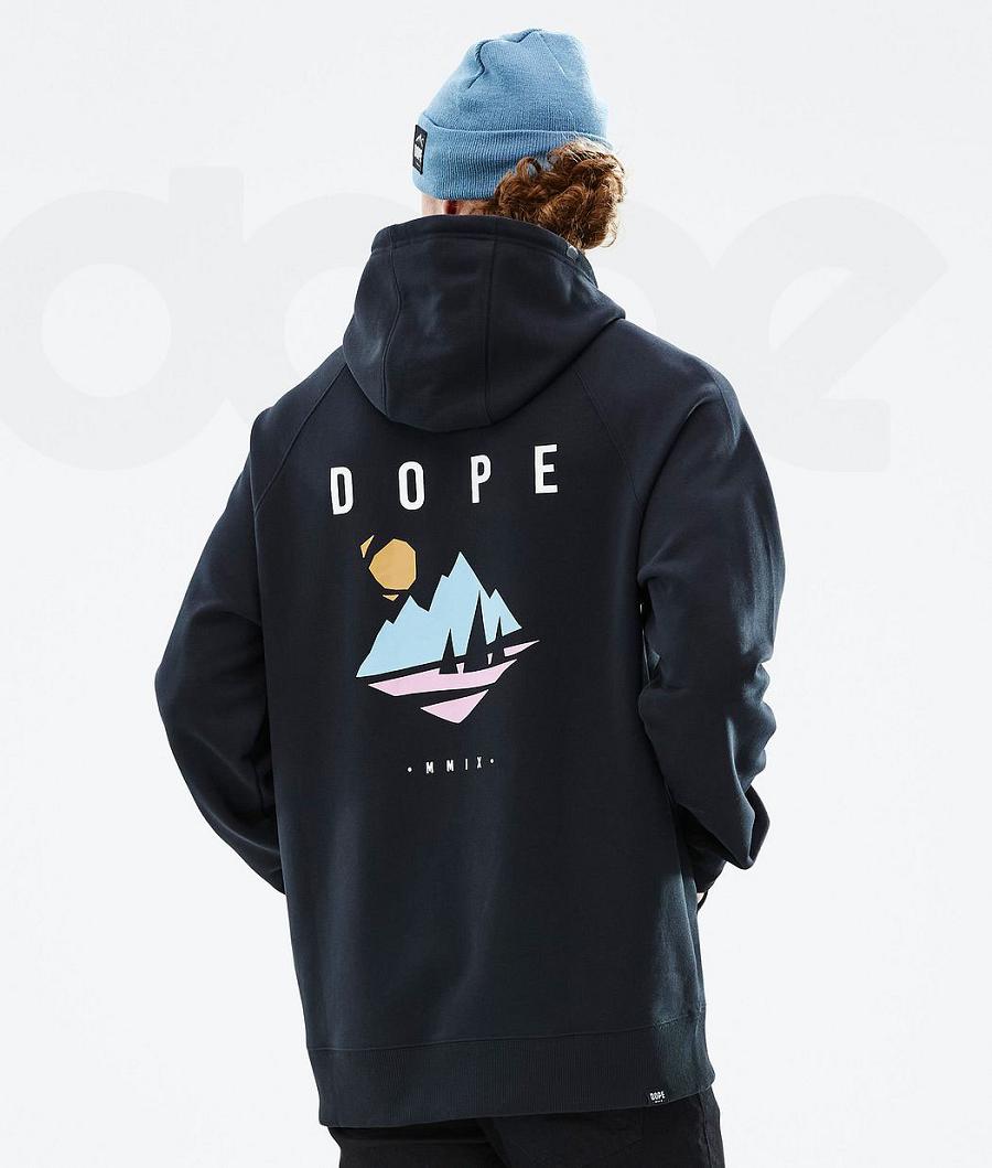 Navy Men\'s Dope Common Hoodies | NZ_D2047