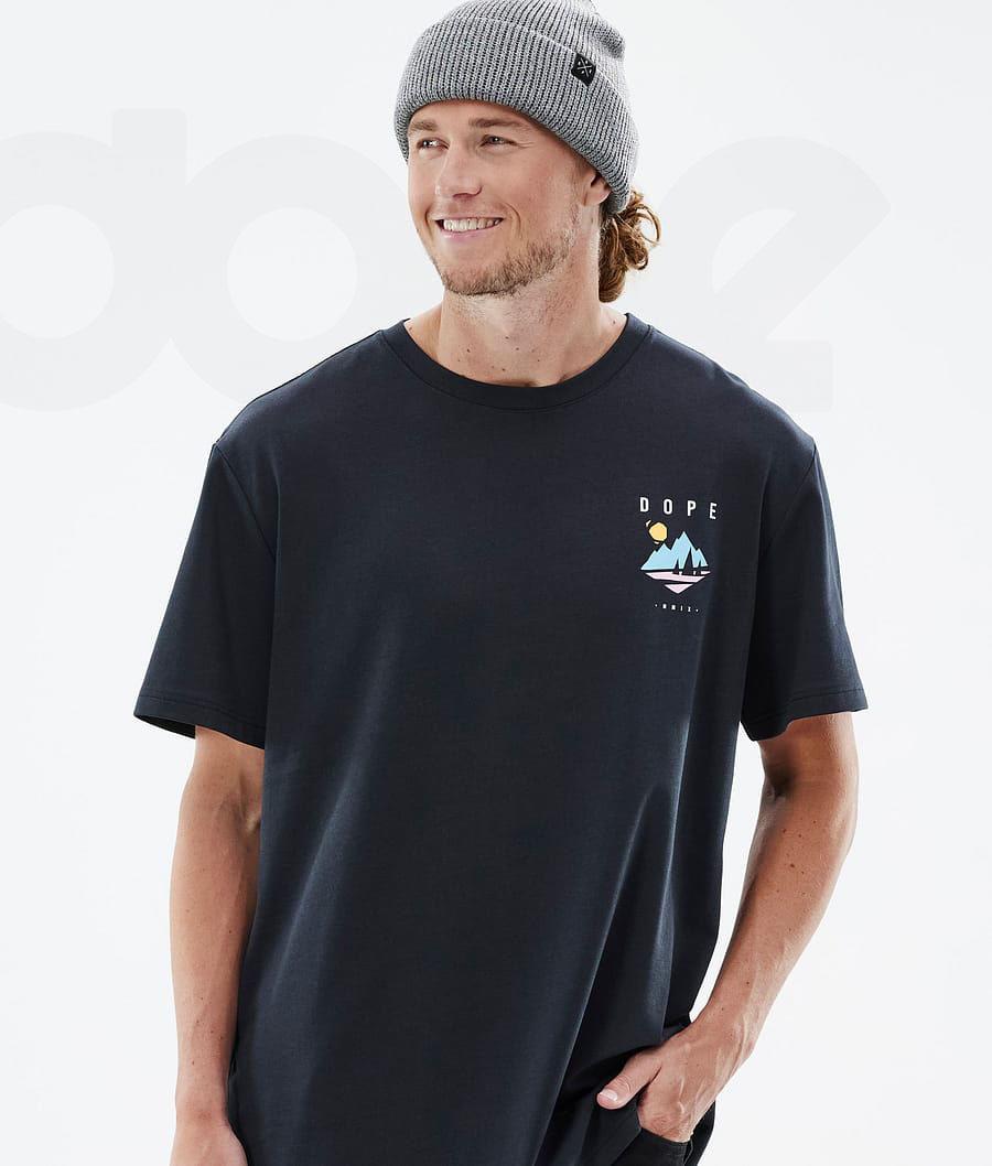 Navy Men's Dope Standard T-shirts | NZ_D1744