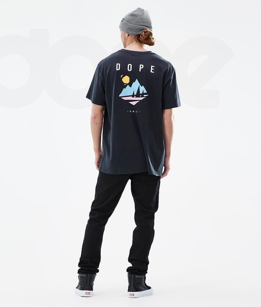 Navy Men's Dope Standard T-shirts | NZ_D1744