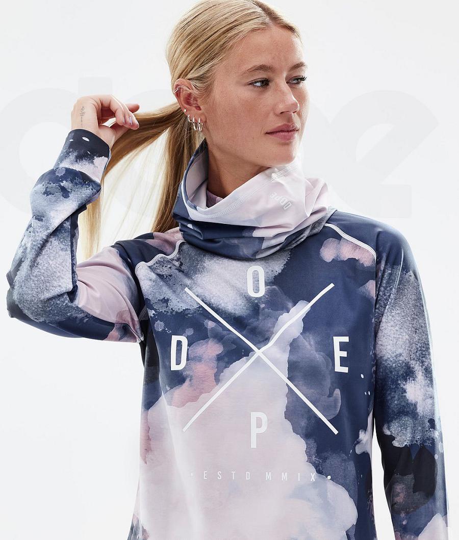 Navy / Pink Women's Dope Snuggle W Base Layer Tops | NZ_D2140