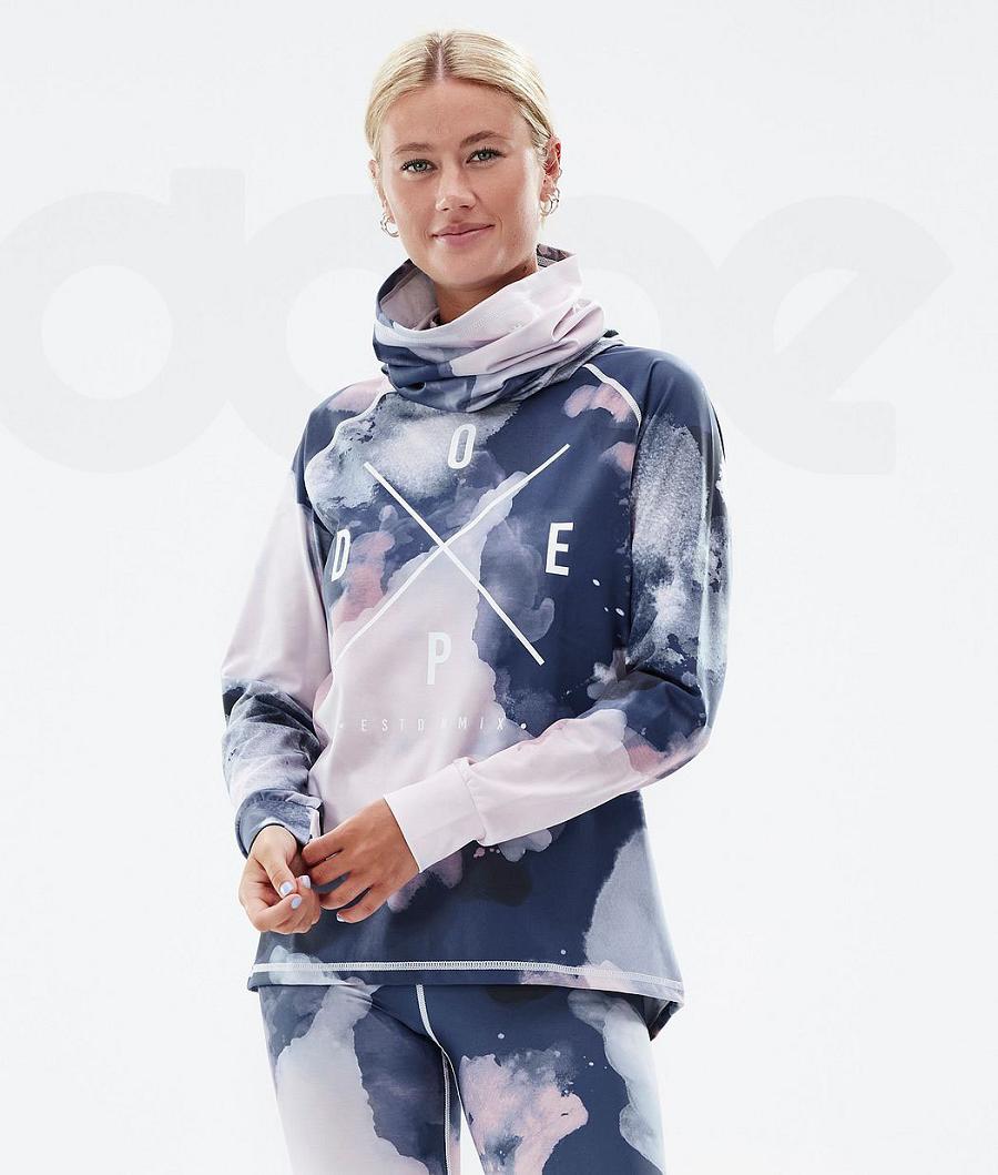 Navy / Pink Women\'s Dope Snuggle W Base Layer Tops | NZ_D2140