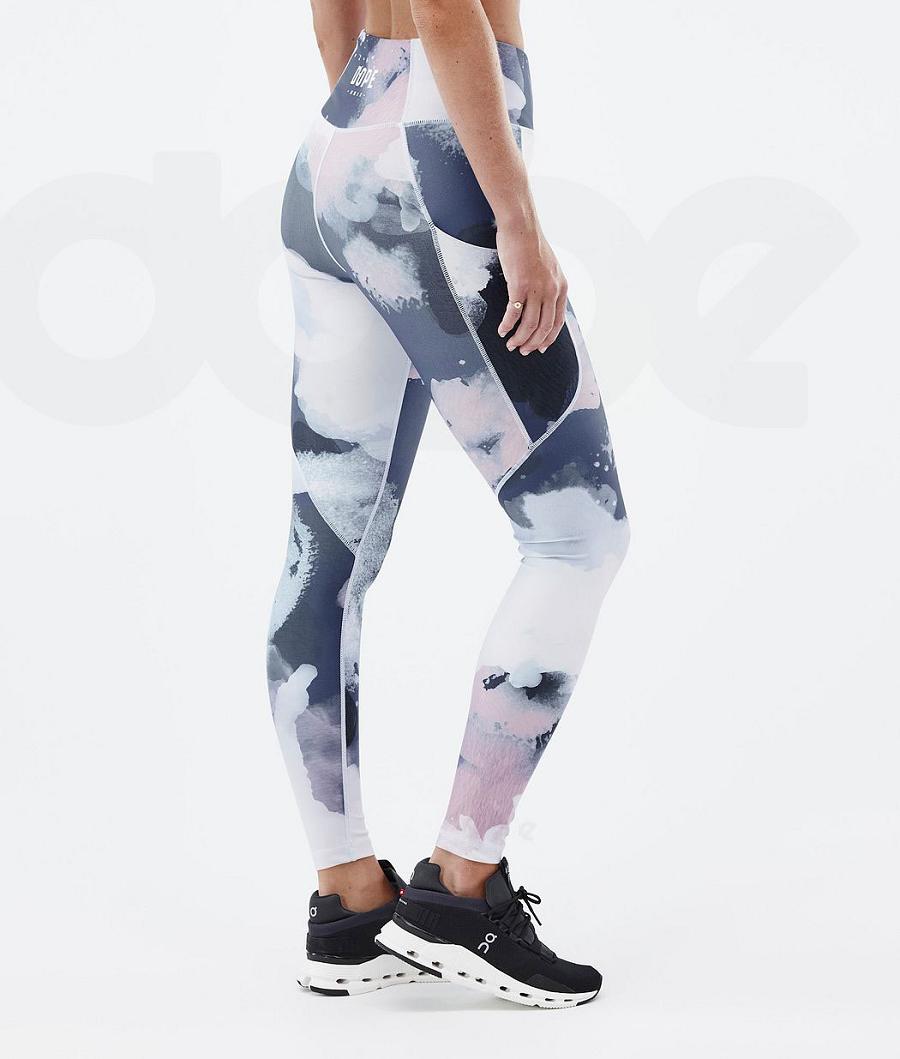 Navy Women's Dope Lofty Tech Leggings | NZ_D1819