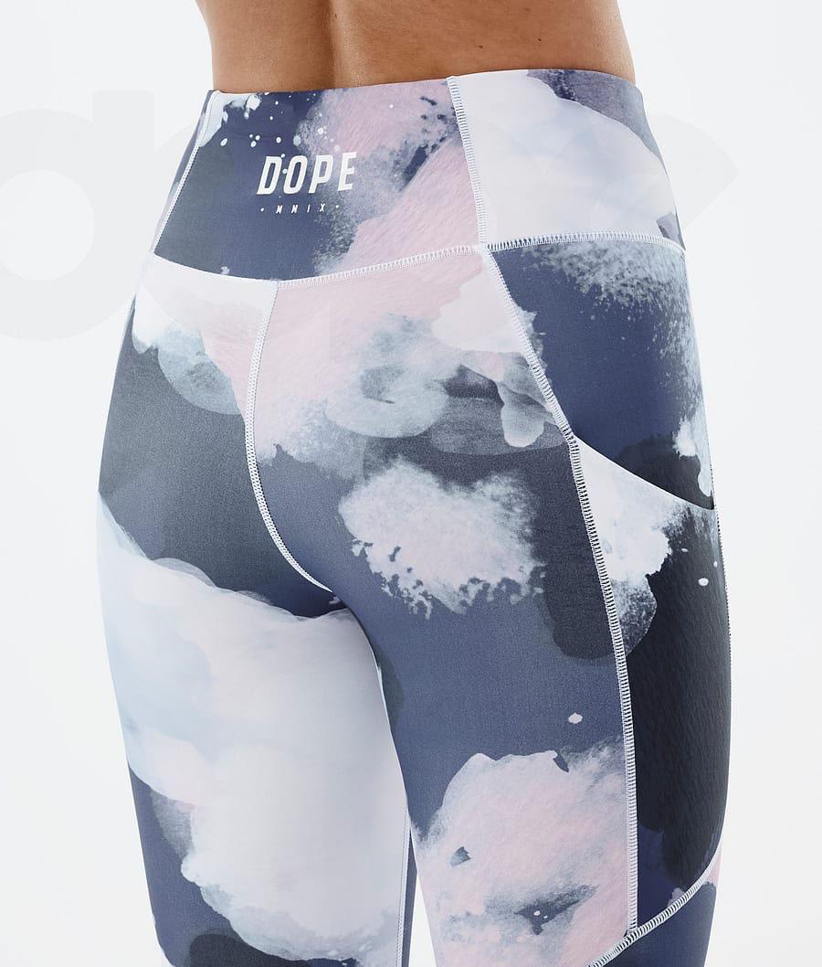Navy Women's Dope Lofty Tech Leggings | NZ_D1819