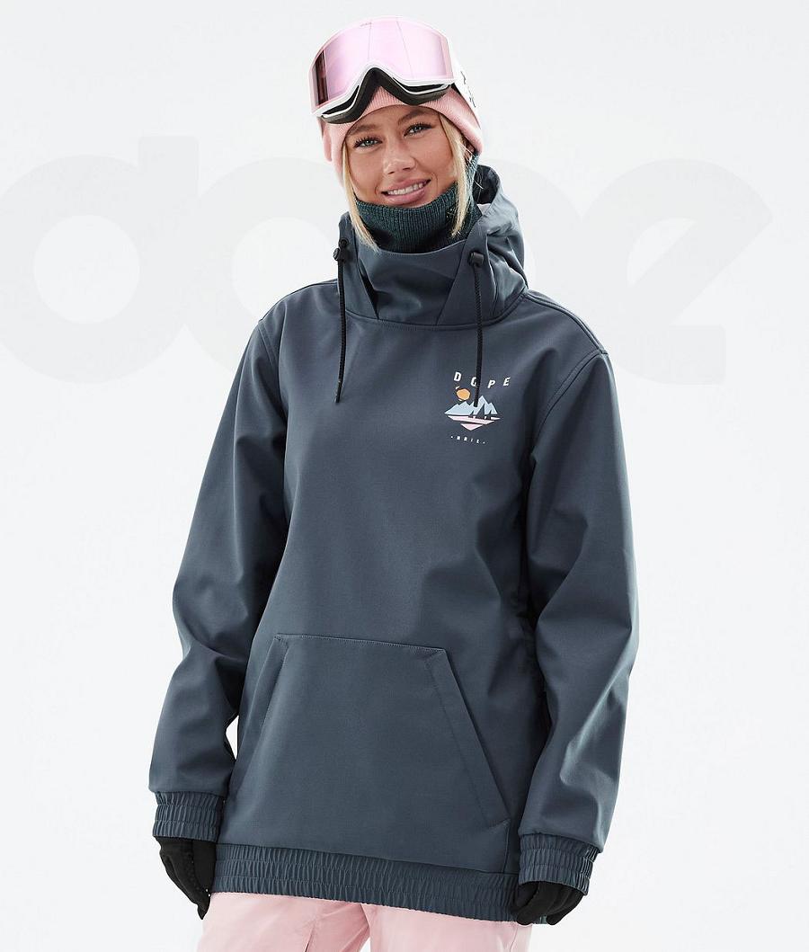 Navy Women's Dope Yeti W Snowboard Jackets | NZ_D2259