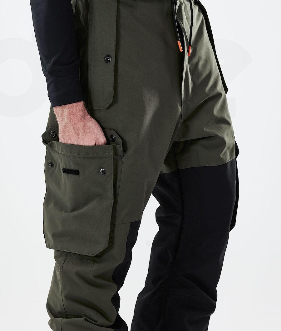 Olive / Black Men's Dope Adept 2021 Snowboard Pants | NZ_D2223