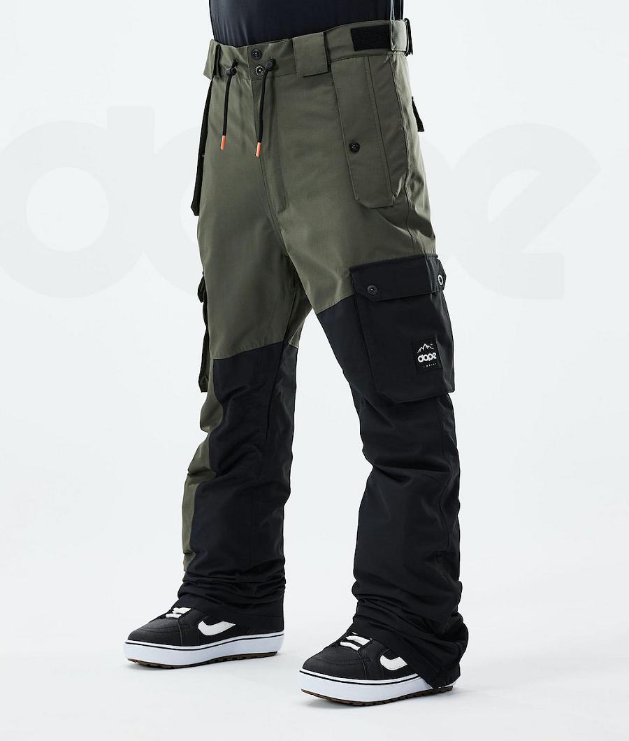 Olive / Black Men\'s Dope Adept 2021 Snowboard Pants | NZ_D2223