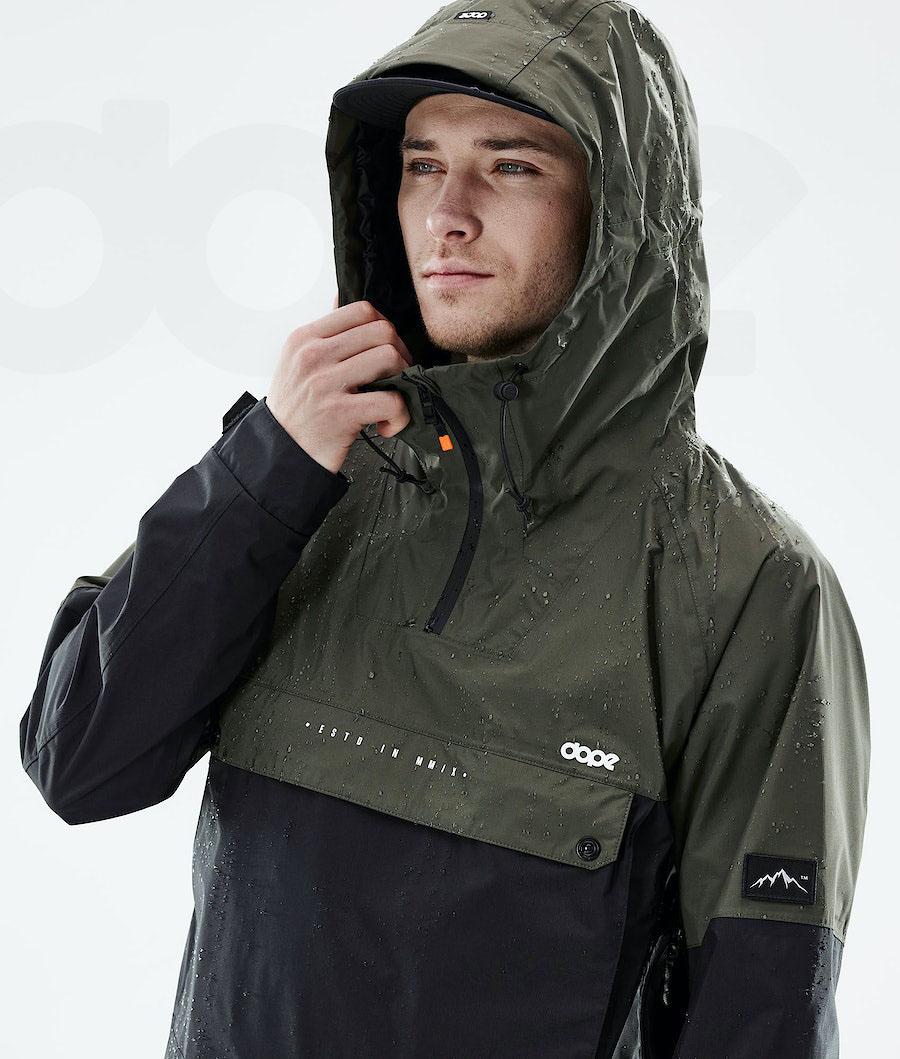 Olive / Black Men's Dope Hiker Light Outdoor Jackets | NZ_D1918
