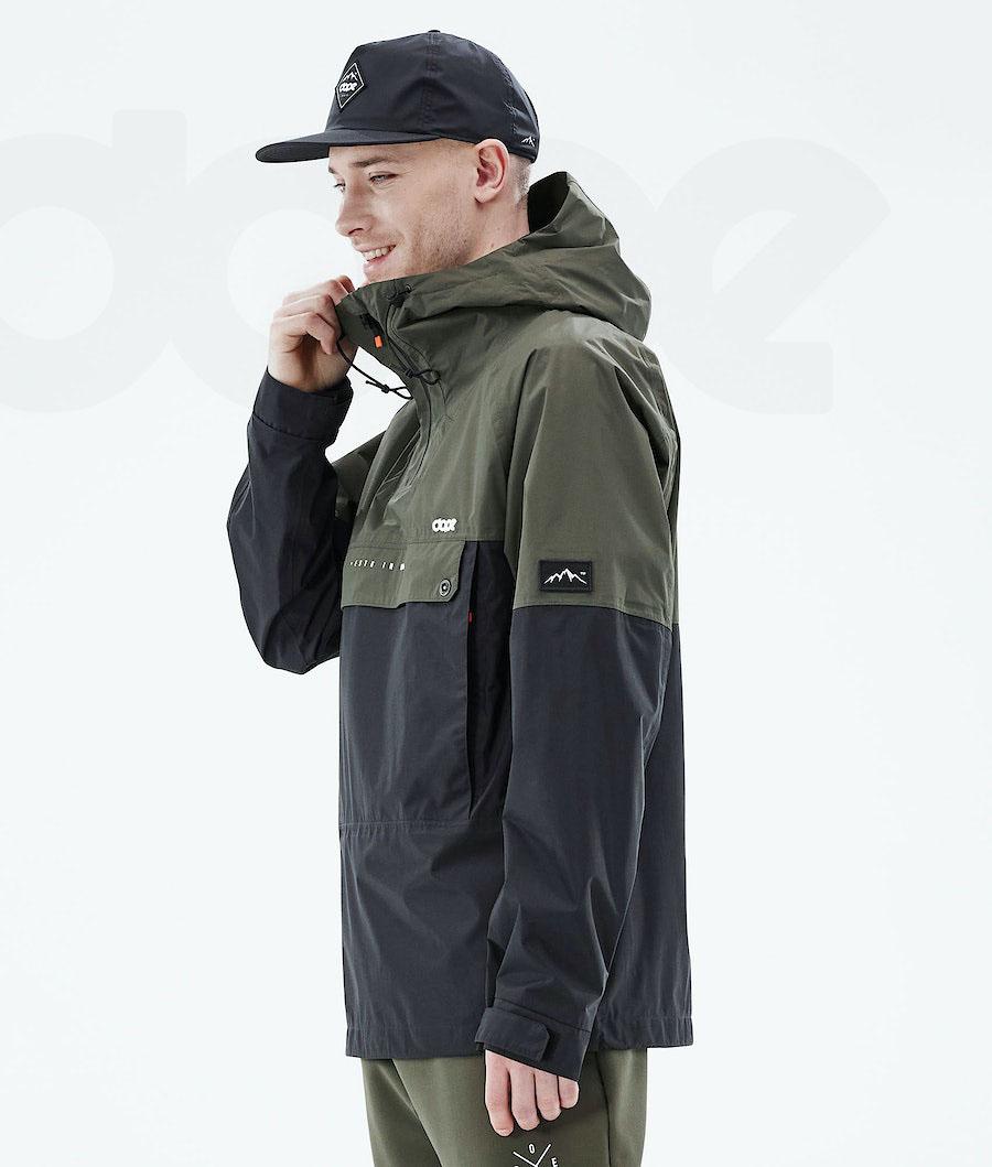 Olive / Black Men's Dope Hiker Light Outdoor Jackets | NZ_D1918