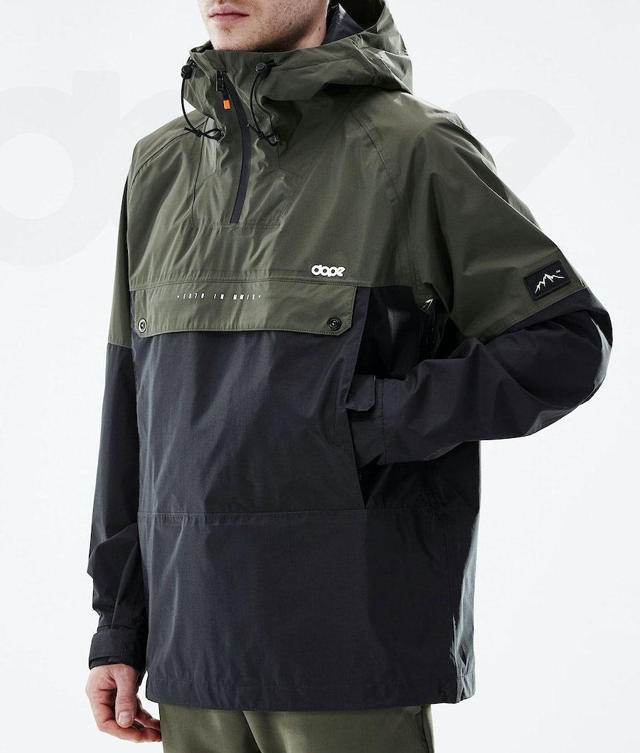 Olive / Black Men's Dope Hiker Light Outdoor Jackets | NZ_D1918