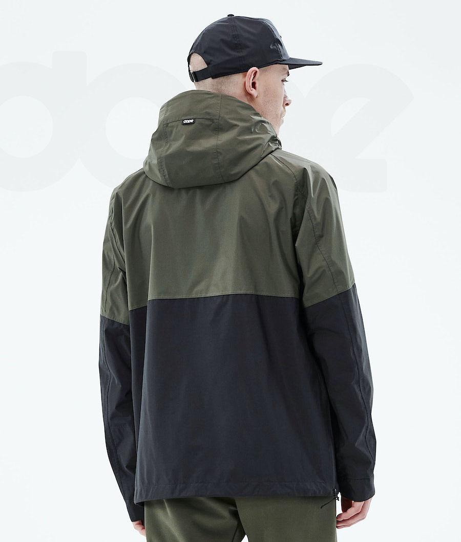 Olive / Black Men's Dope Hiker Light Outdoor Jackets | NZ_D1918