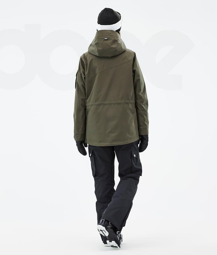 Olive / Black Women's Dope Adept W Ski Jackets | NZ_D2285