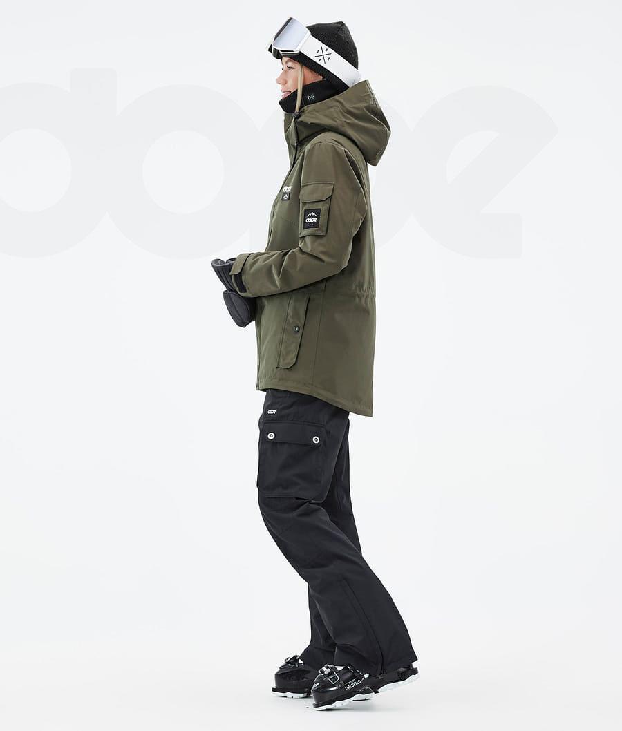 Olive / Black Women's Dope Adept W Ski Jackets | NZ_D2285