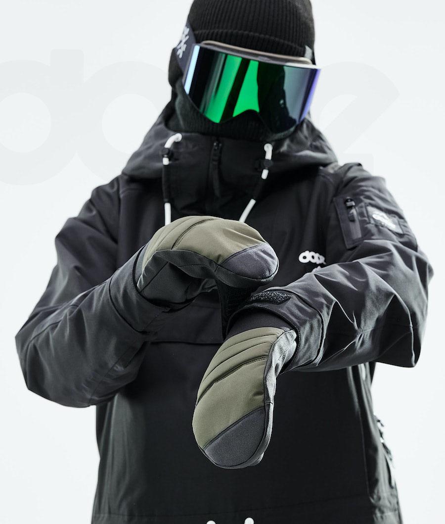 Olive Men's Dope Ace 2021 Snowboard Gloves | NZ_D1268