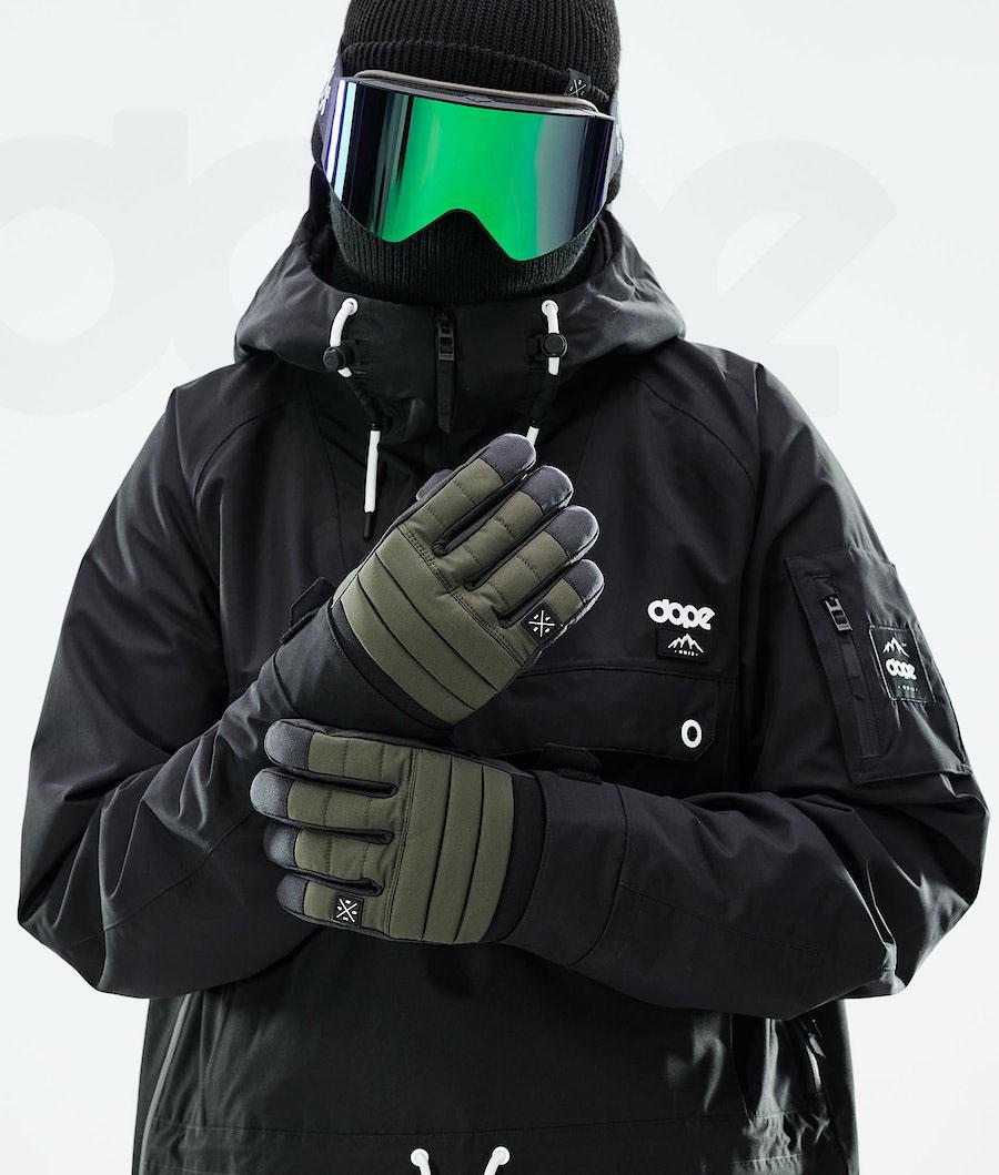 Olive Men's Dope Ace 2021 Snowboard Gloves | NZ_D1823