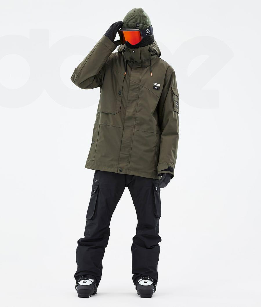 Olive Men's Dope Adept Ski Jackets | NZ_D1483