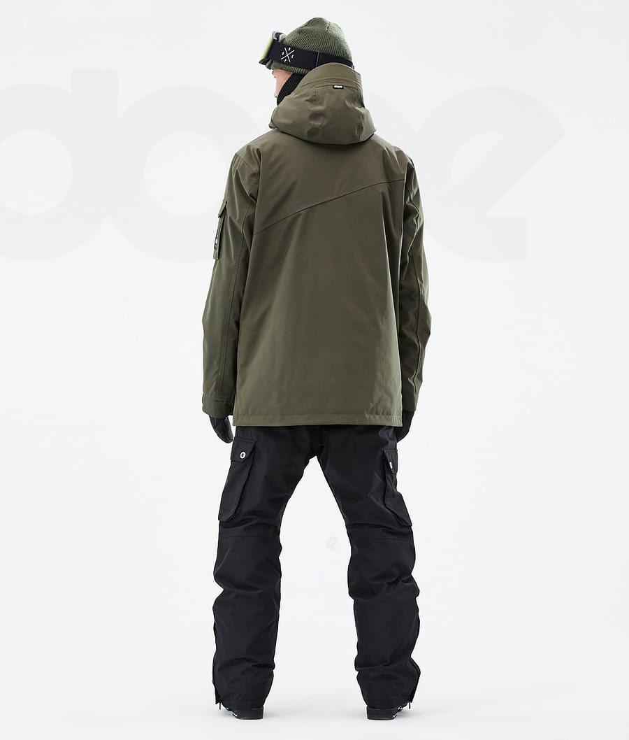 Olive Men's Dope Adept Ski Jackets | NZ_D1483