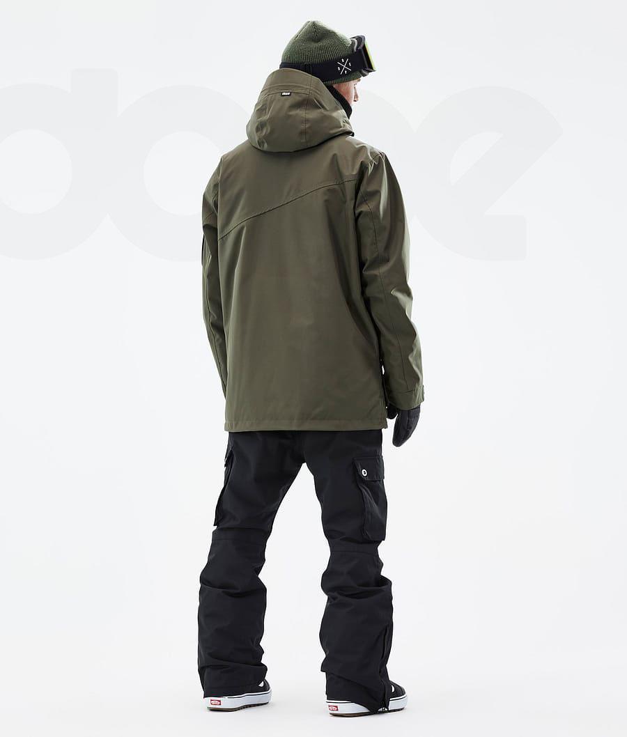 Olive Men's Dope Adept Snowboard Jackets | NZ_D1589