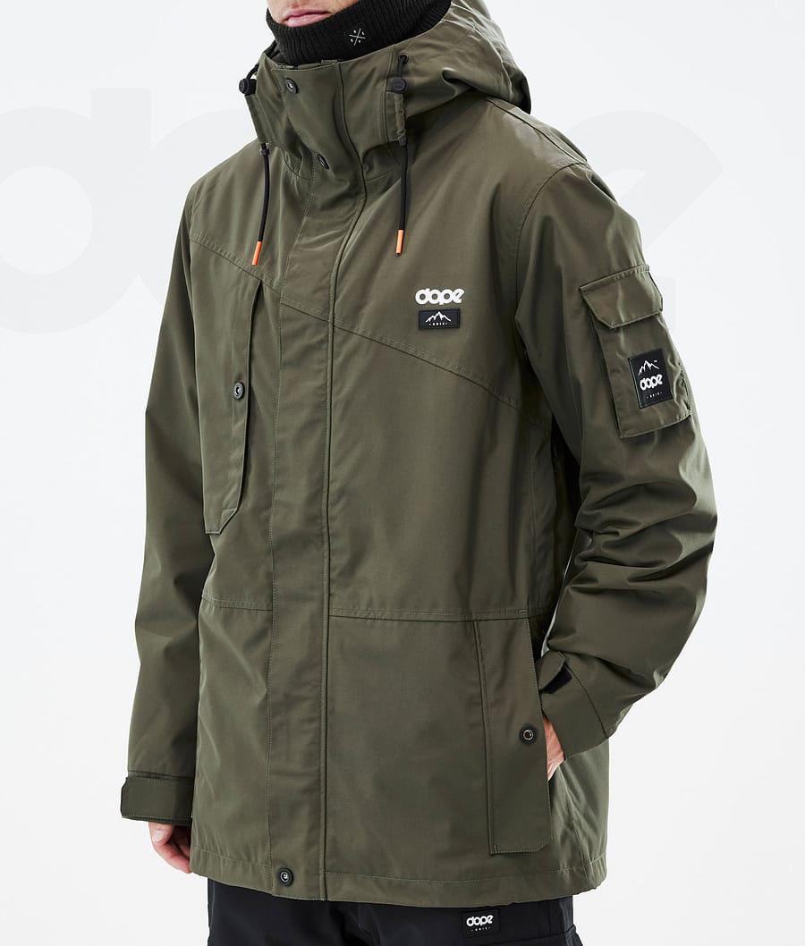 Olive Men's Dope Adept Snowboard Jackets | NZ_D1589